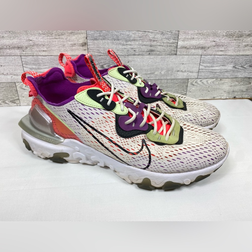 SIZE 12 - [CD4373-102] Men’s Nike React Vision Barely Volt Laser Crimson